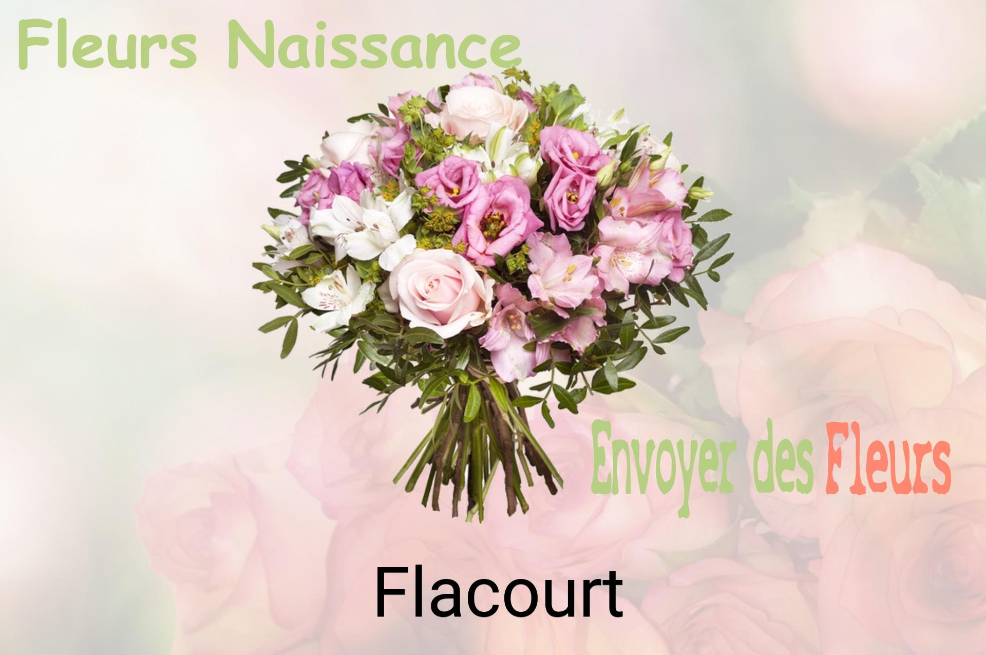 Bouquet de fleurs de naissance livré à Flacourt