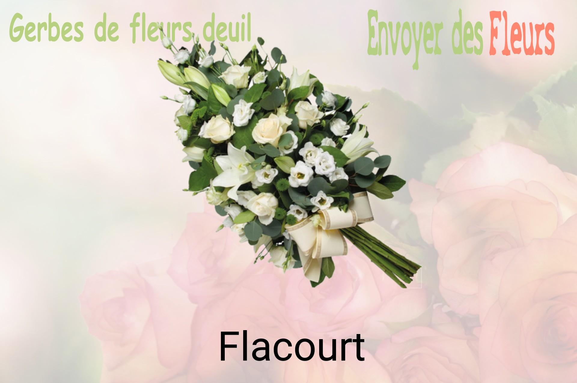 Gerbe de fleurs de deuil livrée à Flacourt